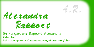 alexandra rapport business card